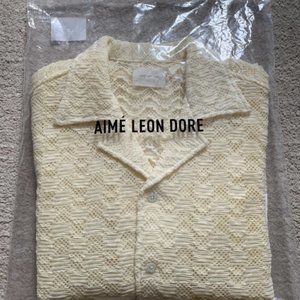 Aime Leon Dore Rico Shirt AfterGlow lace size L crochet Woven Button